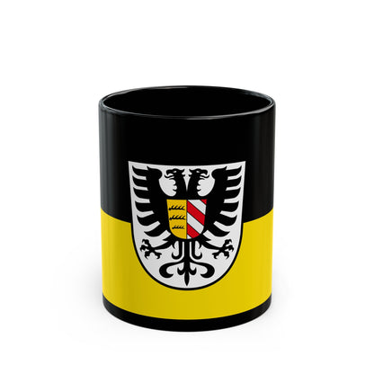 Flag of Alb Donau Kreis Germany - Black Coffee Mug-11oz-The Sticker Space