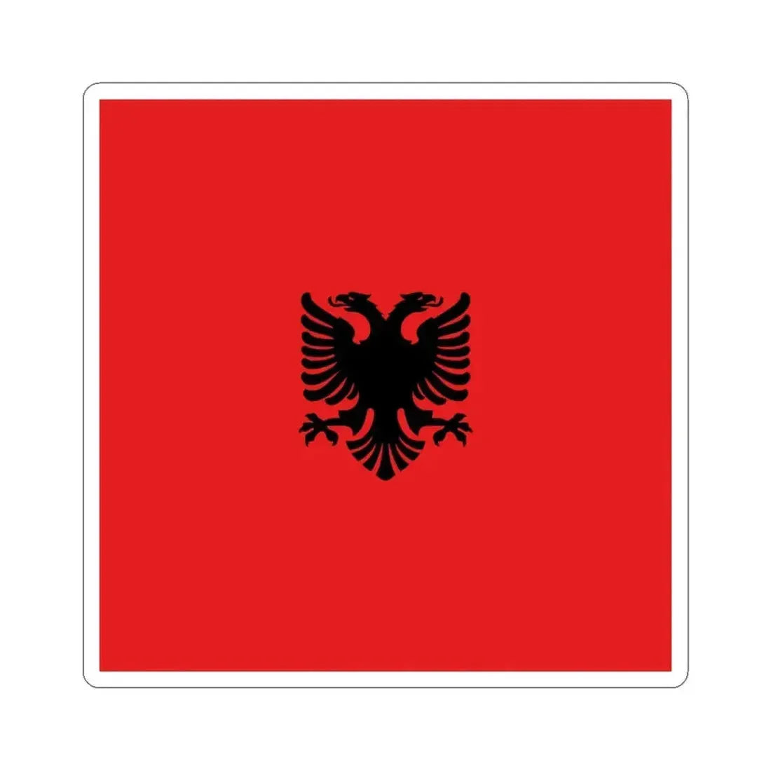 Flag of Albania 1912-1937 (Albania) STICKER Vinyl Kiss-Cut Decal 6 Inch White - The Sticker Space