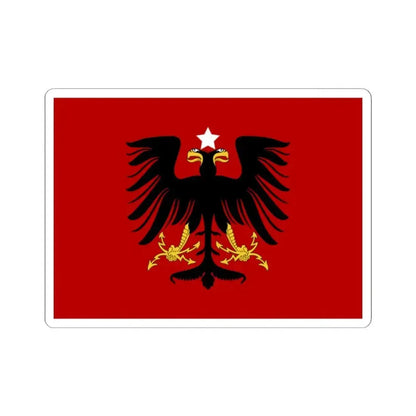 Flag of Albania 1914-1920 (Albania) STICKER Vinyl Kiss-Cut Decal 2 Inch White - The Sticker Space