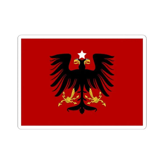 Flag of Albania 1914-1920 (Albania) STICKER Vinyl Kiss-Cut Decal 2 Inch White - The Sticker Space