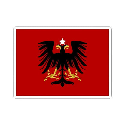 Flag of Albania 1914-1920 (Albania) STICKER Vinyl Kiss-Cut Decal 3 Inch White - The Sticker Space