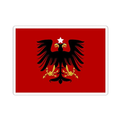 Flag of Albania 1914-1920 (Albania) STICKER Vinyl Kiss-Cut Decal 4 Inch White - The Sticker Space