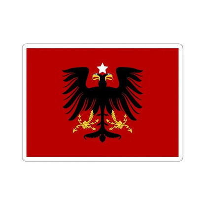 Flag of Albania 1914-1920 (Albania) STICKER Vinyl Kiss-Cut Decal 6 Inch White - The Sticker Space