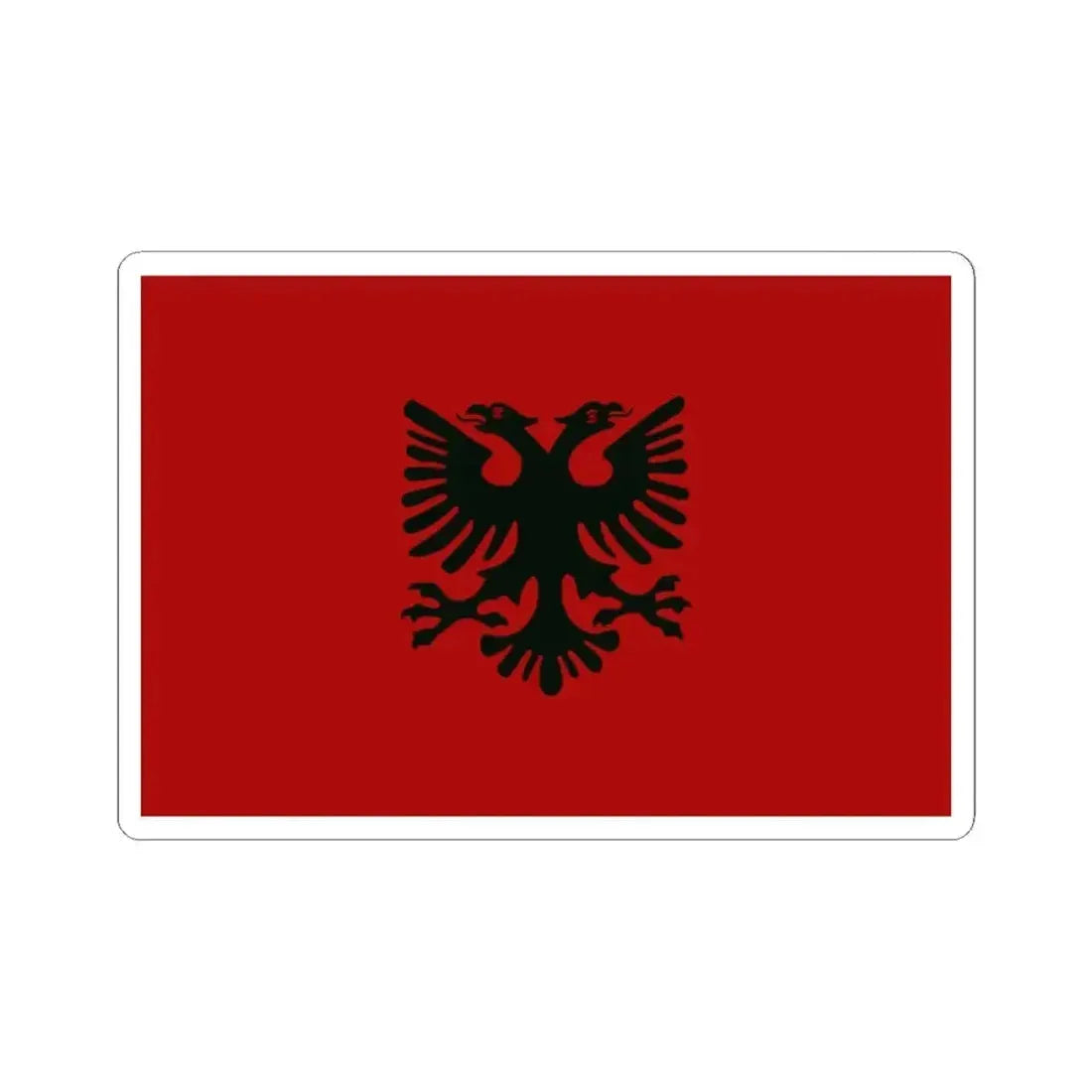 Flag of Albania 1920-1926 (Albania) STICKER Vinyl Kiss-Cut Decal 2 Inch White - The Sticker Space
