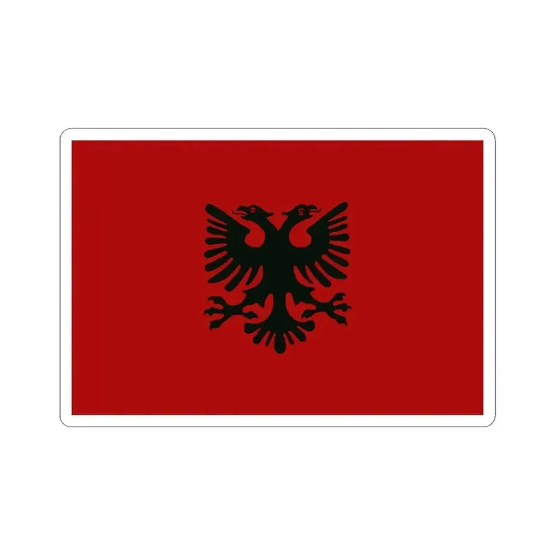 Flag of Albania 1920-1926 (Albania) STICKER Vinyl Kiss-Cut Decal 3 Inch White - The Sticker Space