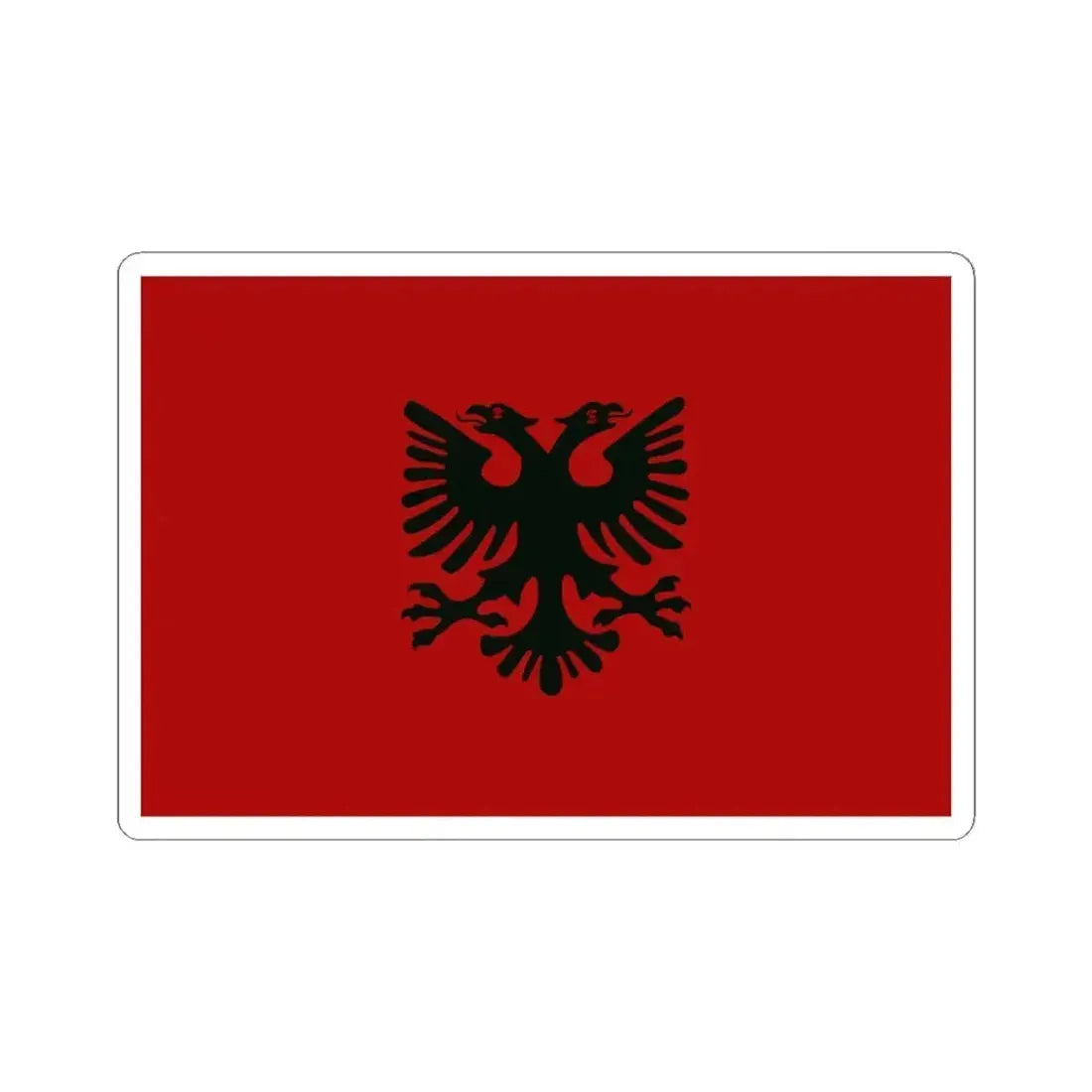 Flag of Albania 1920-1926 (Albania) STICKER Vinyl Kiss-Cut Decal 4 Inch White - The Sticker Space