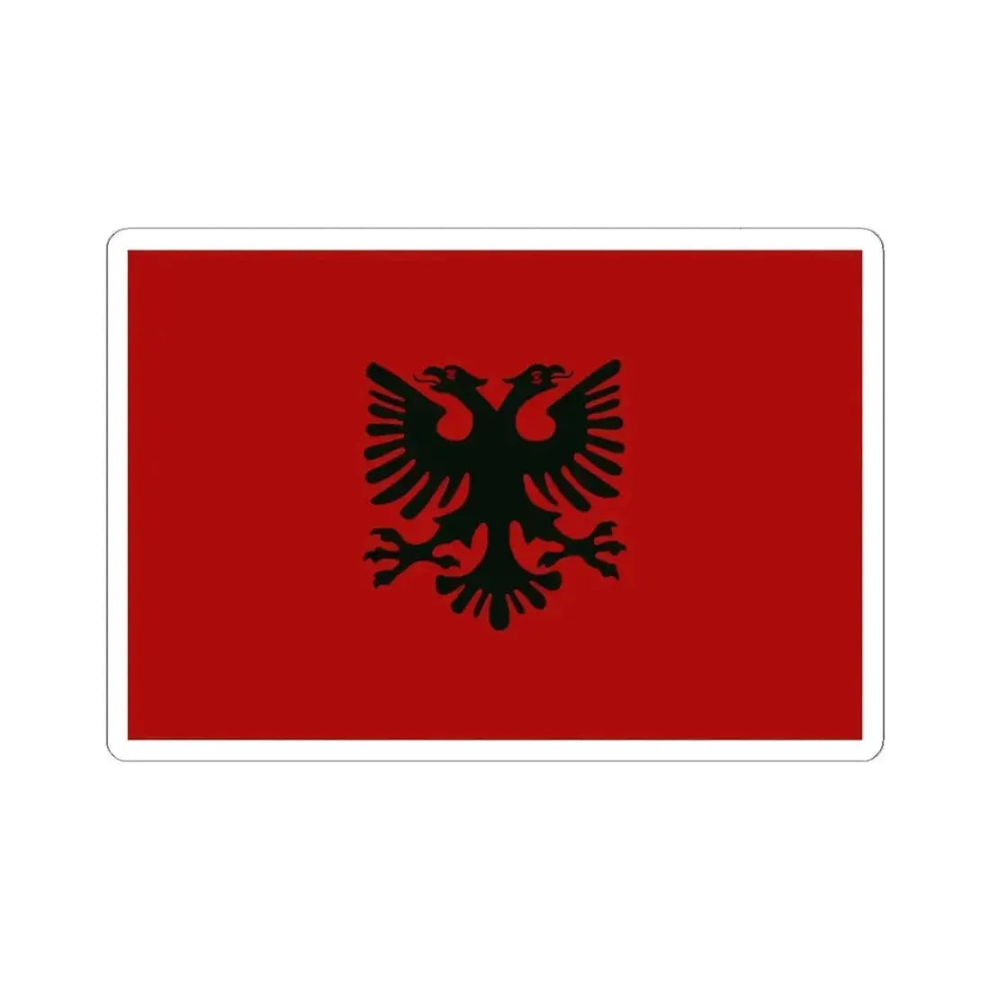 Flag of Albania 1920-1926 (Albania) STICKER Vinyl Kiss-Cut Decal 6 Inch White - The Sticker Space