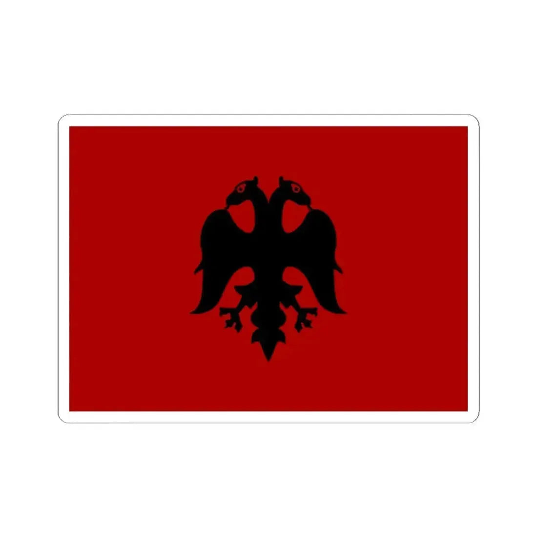 Flag of Albania 1926-1928 (Albania) STICKER Vinyl Kiss-Cut Decal 2 Inch White - The Sticker Space