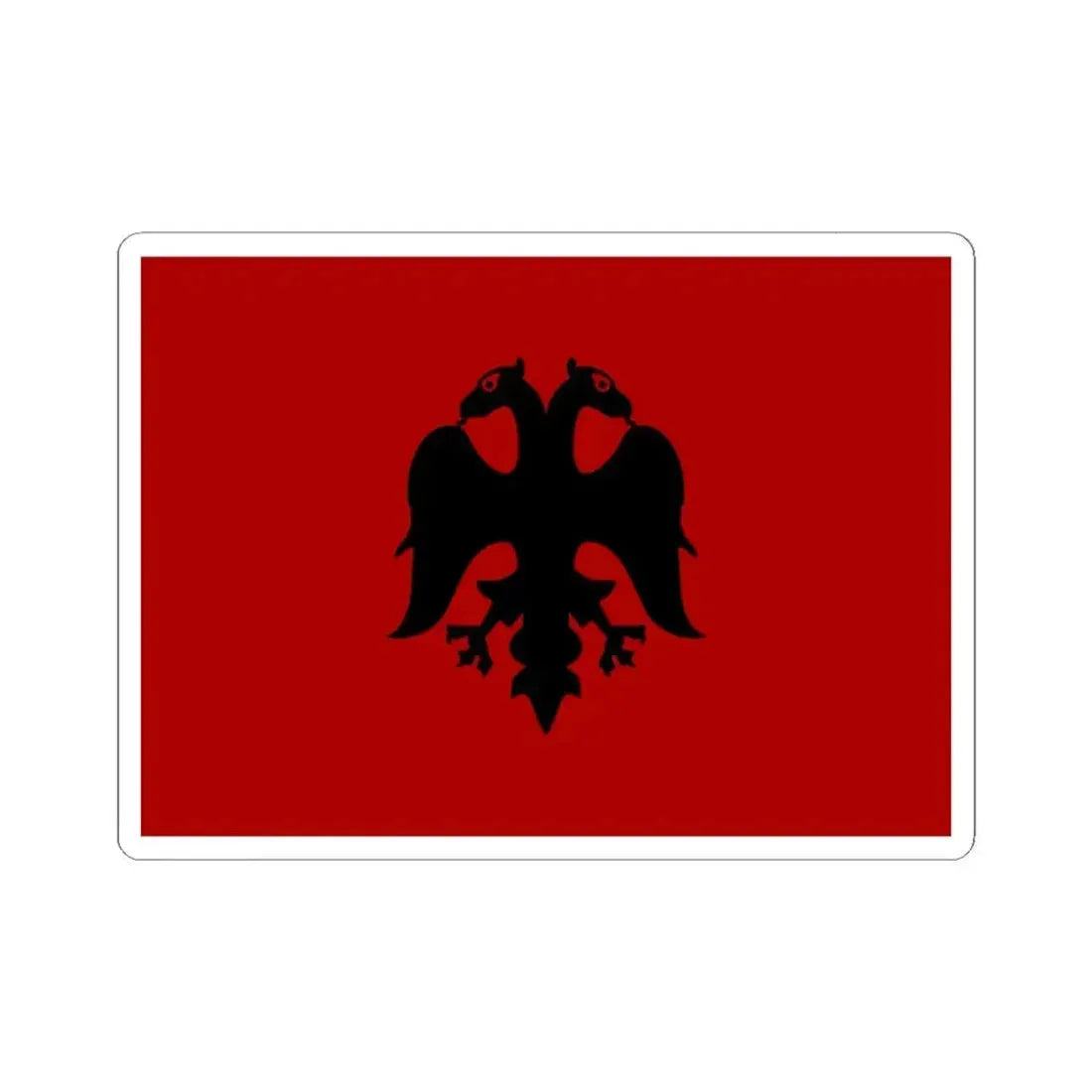 Flag of Albania 1926-1928 (Albania) STICKER Vinyl Kiss-Cut Decal 3 Inch White - The Sticker Space