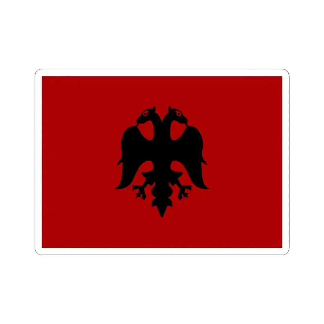 Flag of Albania 1926-1928 (Albania) STICKER Vinyl Kiss-Cut Decal 4 Inch White - The Sticker Space