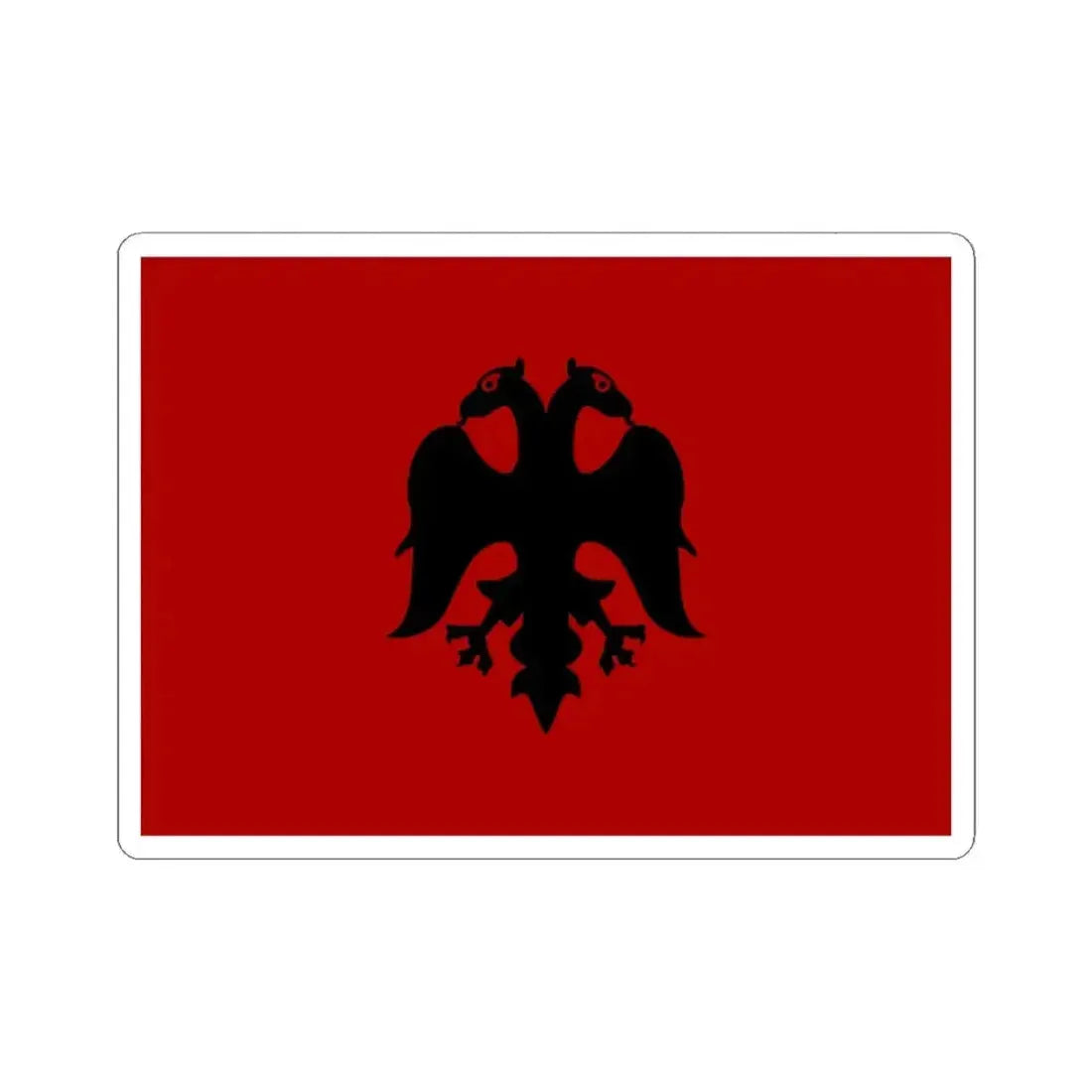 Flag of Albania 1926-1928 (Albania) STICKER Vinyl Kiss-Cut Decal 6 Inch White - The Sticker Space