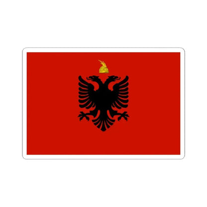 Flag of Albania 1934-1939 (Albania) STICKER Vinyl Kiss-Cut Decal 2 Inch White - The Sticker Space