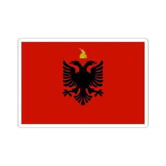 Flag of Albania 1934-1939 (Albania) STICKER Vinyl Kiss-Cut Decal 2 Inch White - The Sticker Space