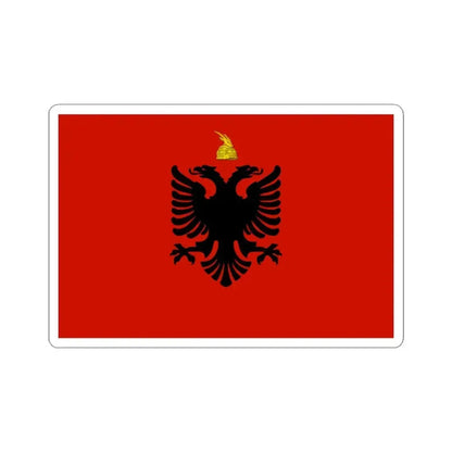 Flag of Albania 1934-1939 (Albania) STICKER Vinyl Kiss-Cut Decal 3 Inch White - The Sticker Space