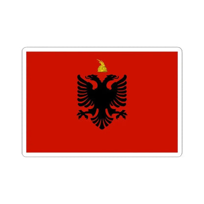 Flag of Albania 1934-1939 (Albania) STICKER Vinyl Kiss-Cut Decal 4 Inch White - The Sticker Space
