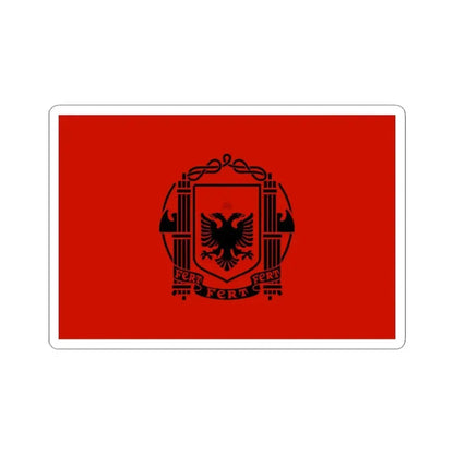 Flag of Albania 1939-1943 (Albania) STICKER Vinyl Kiss-Cut Decal 3 Inch White - The Sticker Space