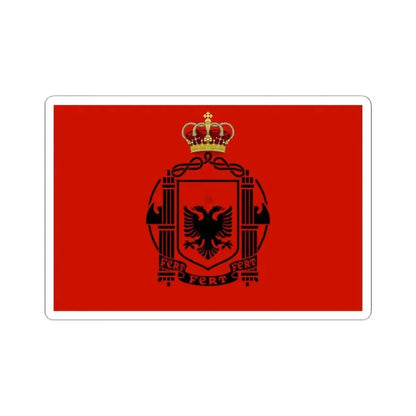 Flag of Albania 1939-1943 crowned (Albania) STICKER Vinyl Kiss-Cut Decal 2 Inch White - The Sticker Space