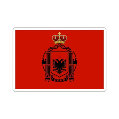 Flag of Albania 1939-1943 crowned (Albania) STICKER Vinyl Kiss-Cut Decal 3 Inch White - The Sticker Space