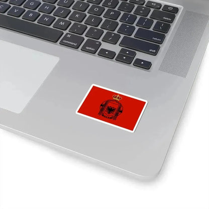 Flag of Albania 1939-1943 crowned (Albania) STICKER Vinyl Kiss-Cut Decal - The Sticker Space
