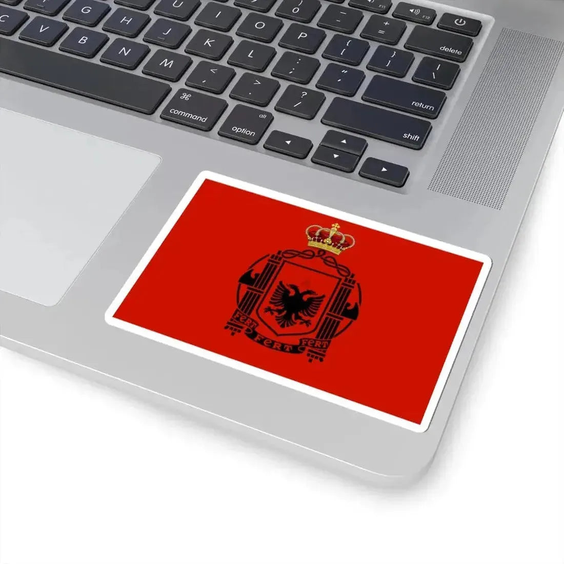 Flag of Albania 1939-1943 crowned (Albania) STICKER Vinyl Kiss-Cut Decal - The Sticker Space