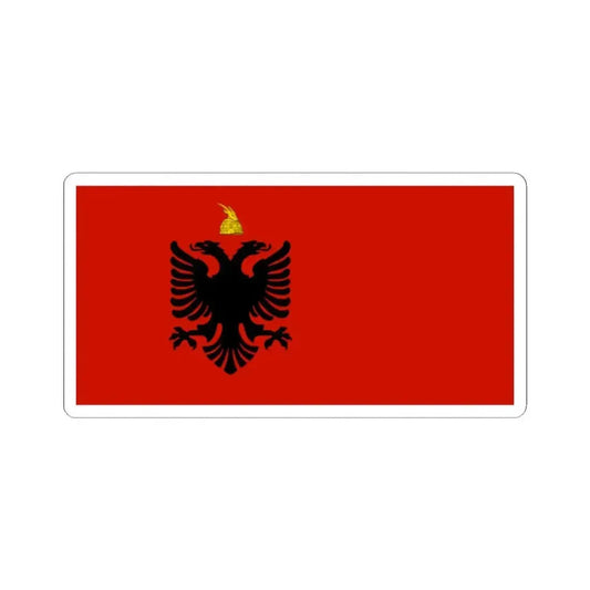 Flag of Albania 1943-1944 (Albania) STICKER Vinyl Kiss-Cut Decal 2 Inch White - The Sticker Space