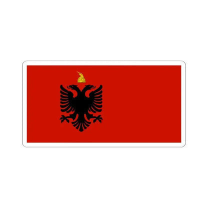 Flag of Albania 1943-1944 (Albania) STICKER Vinyl Kiss-Cut Decal 4 Inch White - The Sticker Space