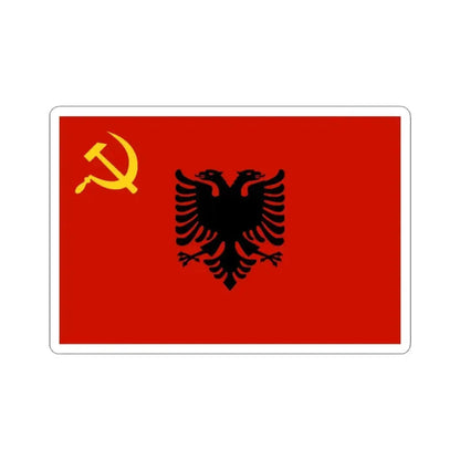 Flag of Albania 1944-1946 (Albania) STICKER Vinyl Kiss-Cut Decal 3 Inch White - The Sticker Space