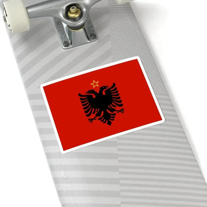 Flag of Albania 1946-1992 (Albania) STICKER Vinyl Kiss-Cut Decal - The Sticker Space