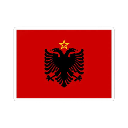 Flag of Albania 1946-1992 by UN (Albania) STICKER Vinyl Kiss-Cut Decal 6 Inch White - The Sticker Space