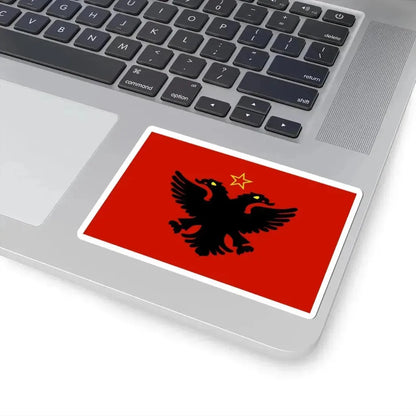 Flag of Albania 1946-1992 Variant (Albania) STICKER Vinyl Kiss-Cut Decal - The Sticker Space