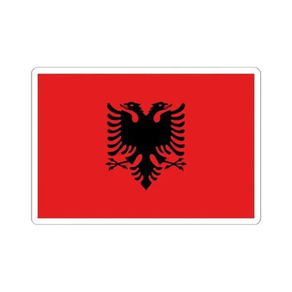 Flag of Albania 1992-2002 3-2 (Albania) STICKER Vinyl Kiss-Cut Decal 6 Inch White - The Sticker Space