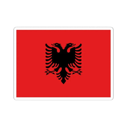Flag of Albania 1992-2002 (Albania) STICKER Vinyl Kiss-Cut Decal 2 Inch White - The Sticker Space