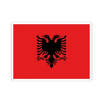 Flag of Albania 1992-2002 (Albania) STICKER Vinyl Kiss-Cut Decal 3 Inch White - The Sticker Space