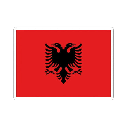 Flag of Albania 1992-2002 (Albania) STICKER Vinyl Kiss-Cut Decal 4 Inch White - The Sticker Space
