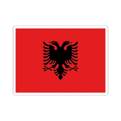Flag of Albania 1992-2002 (Albania) STICKER Vinyl Kiss-Cut Decal 6 Inch White - The Sticker Space