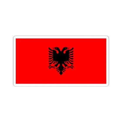 Flag of Albania 2-1 (Albania) STICKER Vinyl Kiss-Cut Decal 2 Inch White - The Sticker Space