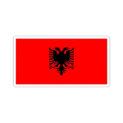 Flag of Albania 2-1 (Albania) STICKER Vinyl Kiss-Cut Decal 6 Inch White - The Sticker Space