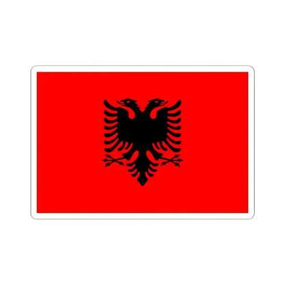 Flag of Albania 3-2 (Albania) STICKER Vinyl Kiss-Cut Decal 2 Inch White - The Sticker Space