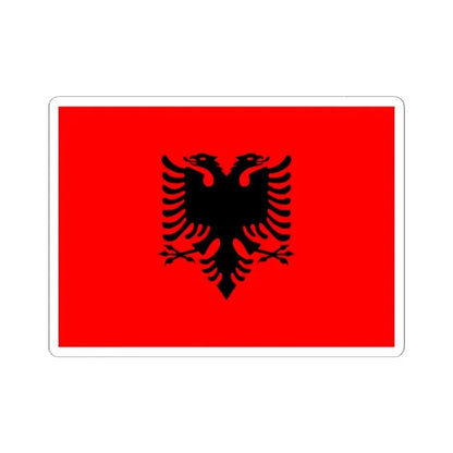 Flag of Albania (Albania) STICKER Vinyl Kiss-Cut Decal 2 Inch White - The Sticker Space