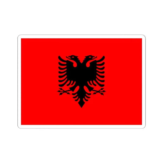 Flag of Albania (Albania) STICKER Vinyl Kiss-Cut Decal 2 Inch White - The Sticker Space