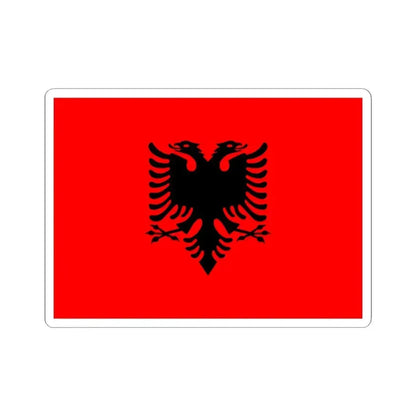 Flag of Albania (Albania) STICKER Vinyl Kiss-Cut Decal 3 Inch White - The Sticker Space