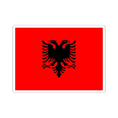 Flag of Albania (Albania) STICKER Vinyl Kiss-Cut Decal 4 Inch White - The Sticker Space