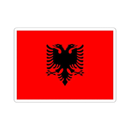 Flag of Albania (Albania) STICKER Vinyl Kiss-Cut Decal 6 Inch White - The Sticker Space