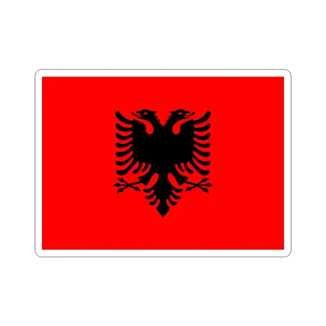Flag of Albania STICKER Vinyl Die-Cut Decal 2 Inch - The Sticker Space