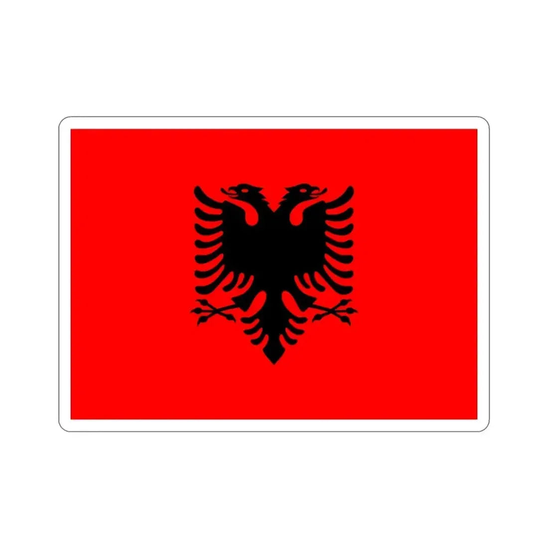 Flag of Albania STICKER Vinyl Die-Cut Decal 3 Inch - The Sticker Space