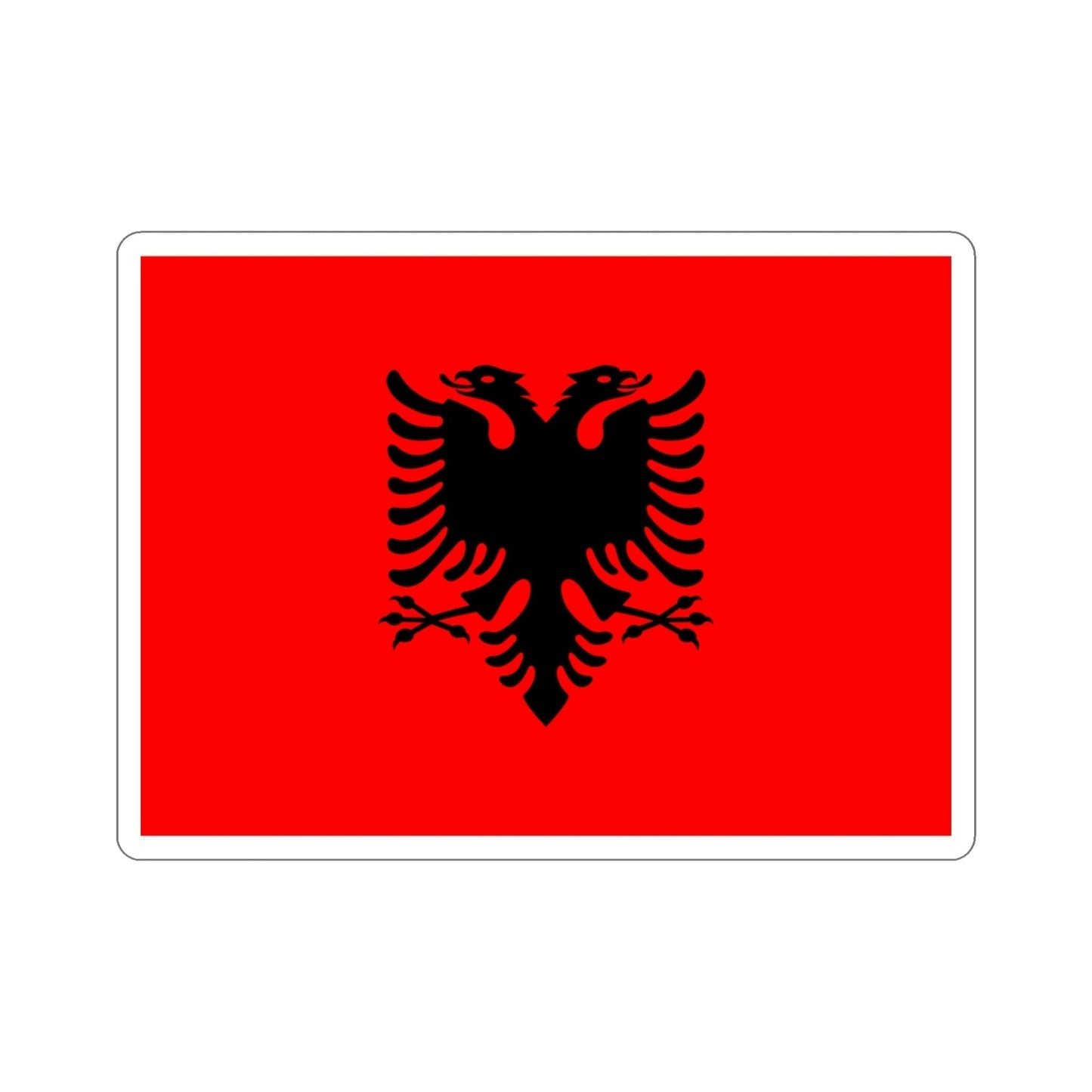 Flag of Albania STICKER Vinyl Die-Cut Decal-4 Inch-The Sticker Space