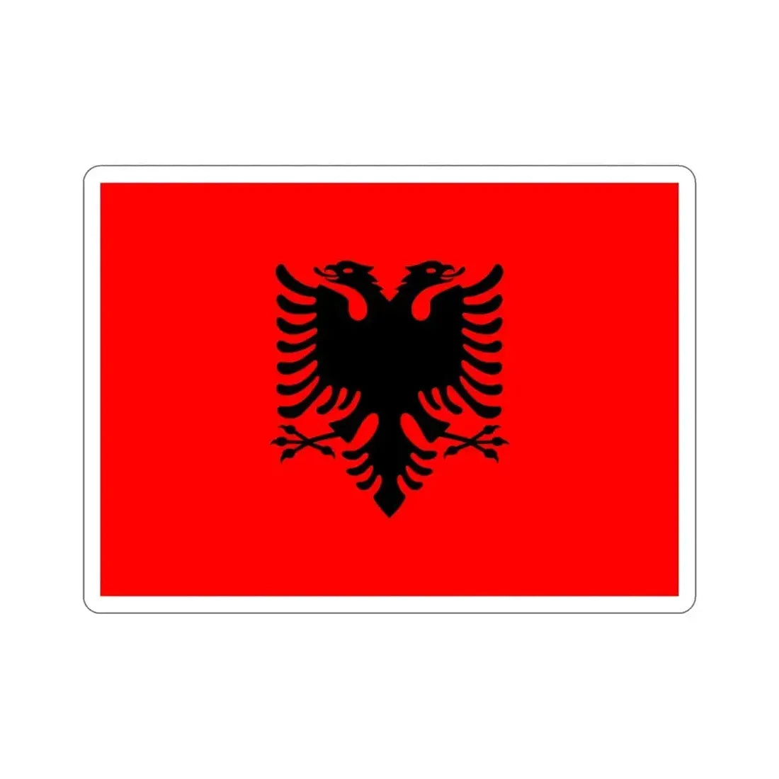 Flag of Albania STICKER Vinyl Die-Cut Decal 5 Inch - The Sticker Space