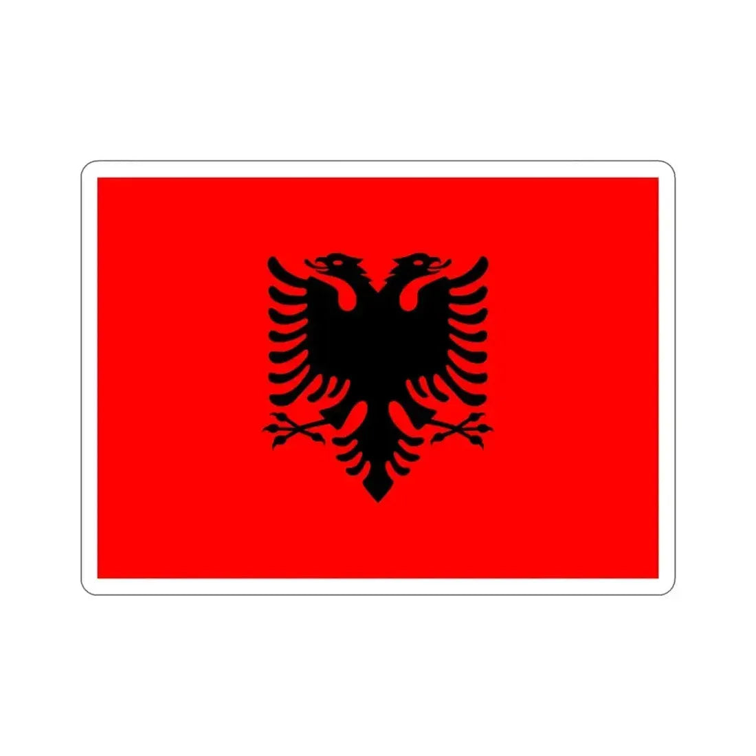 Flag of Albania STICKER Vinyl Die-Cut Decal 6 Inch - The Sticker Space