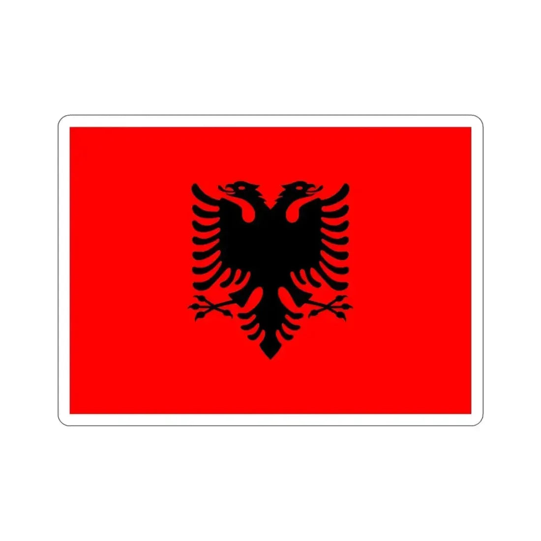 Flag of Albania STICKER Vinyl Die-Cut Decal - The Sticker Space