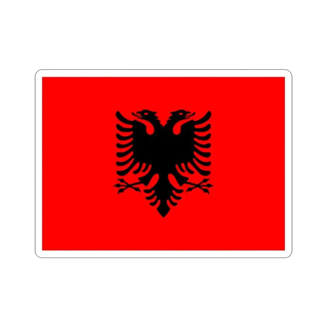 Flag of Albania STICKER Vinyl Die-Cut Decal - The Sticker Space